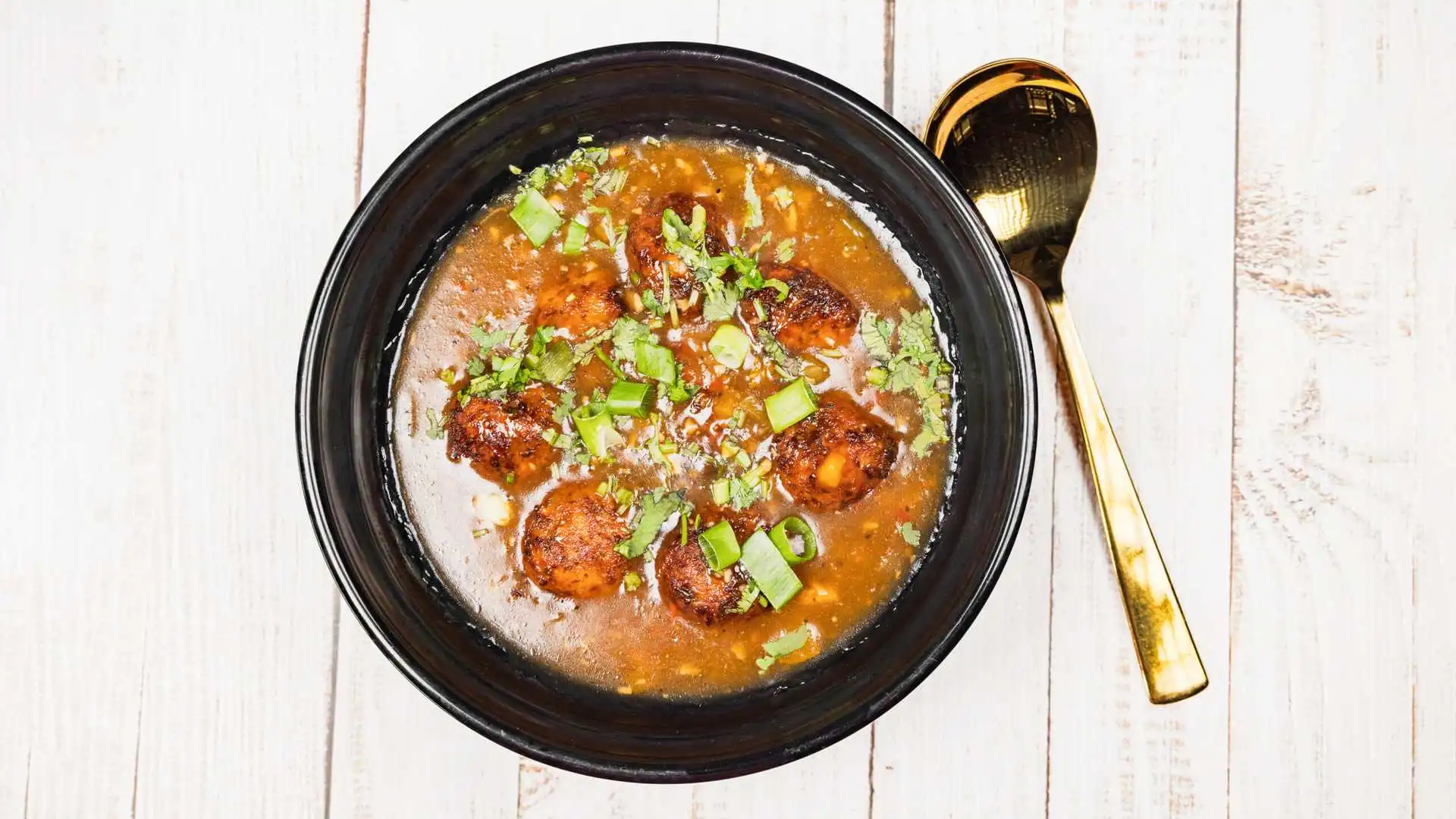 Veg Manchurian Balls - Indo-Chinese fusion at Golden Masala in Kelowna, BC